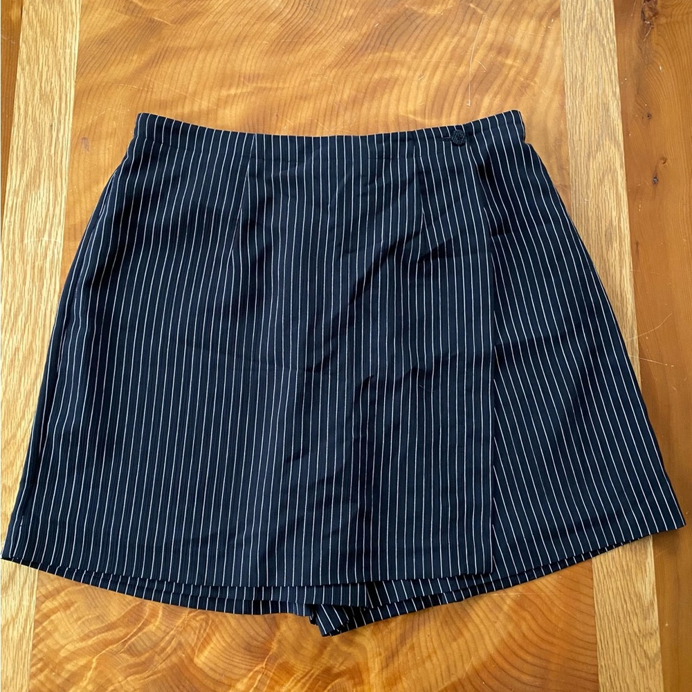 Vintage Black Pinstripe Skort